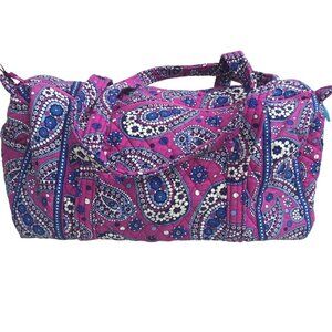 Vera Bradley Pink and Blue Paisley Travel Bag